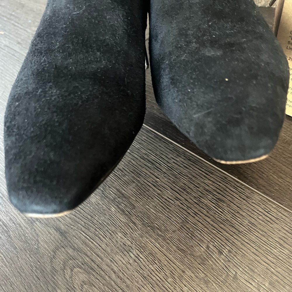 Sam Edelman Samantha Black Suede Ankle Booties Size 9.5 - Picture 12 of 12